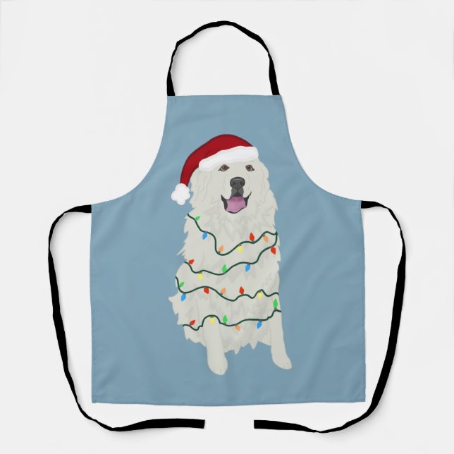 Christmas Great Pyrenees Apron (Front)