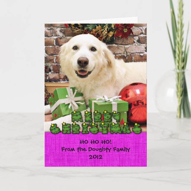 Christmas - Great Pyrenees Labrador X - Doughty Holiday Card (Front)