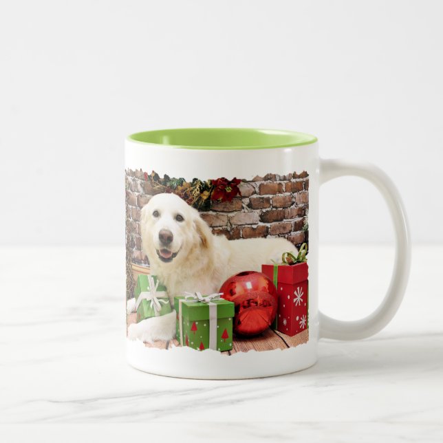 Christmas - Great Pyrenees Labrador X - Doughty Two-Tone Coffee Mug (Right)
