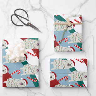 Christmas Great Pyrenees  Wrapping Paper Sheet