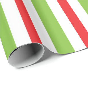 Christmas Green and Red Candy Cane Wrapping Paper