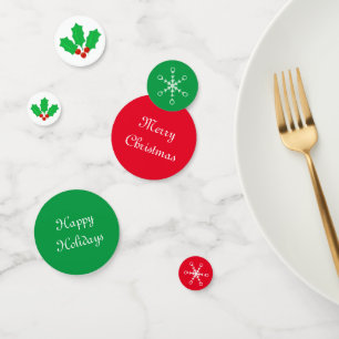 Christmas green and red Table Confetti