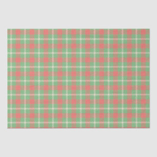 Christmas Green-Based Plaid Tissue Paper