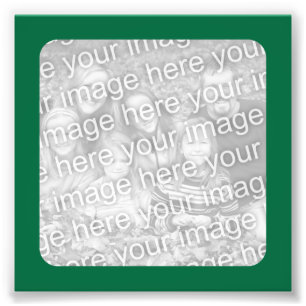 Christmas Green Bordered Photo Print