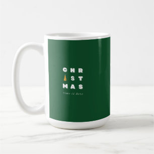 Christmas, Green Christmas Art, Holiday Season Dec Coffee Mug