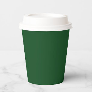 Christmas green deep dark saturated  paper cups
