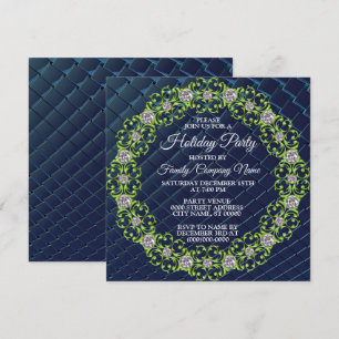Christmas Green Design Unique Holidays Party Invit Invitation
