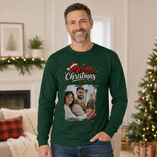 Christmas green family photo T-Shirt