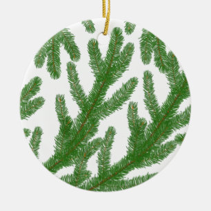 Christmas Green fir tree branches Ornament