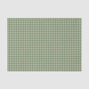 Christmas Green Gingham Check Gift Wrapping Tissue Paper