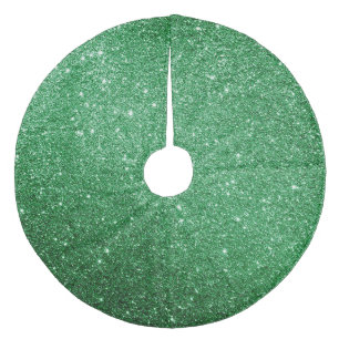 Christmas Green Glitter   Custom Christmas Fleece Tree Skirt