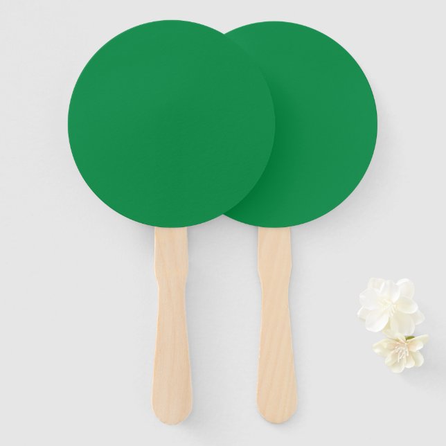 Christmas Green Hand Fan (Front and Back)