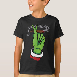 Christmas Green Hand Heart Shot Herbal Roll High C T-Shirt