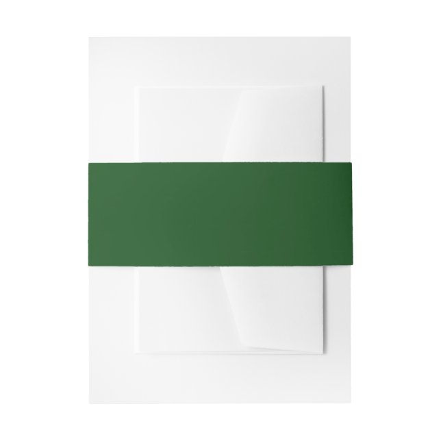 Christmas Green Invitation Belly Band (Front Example)