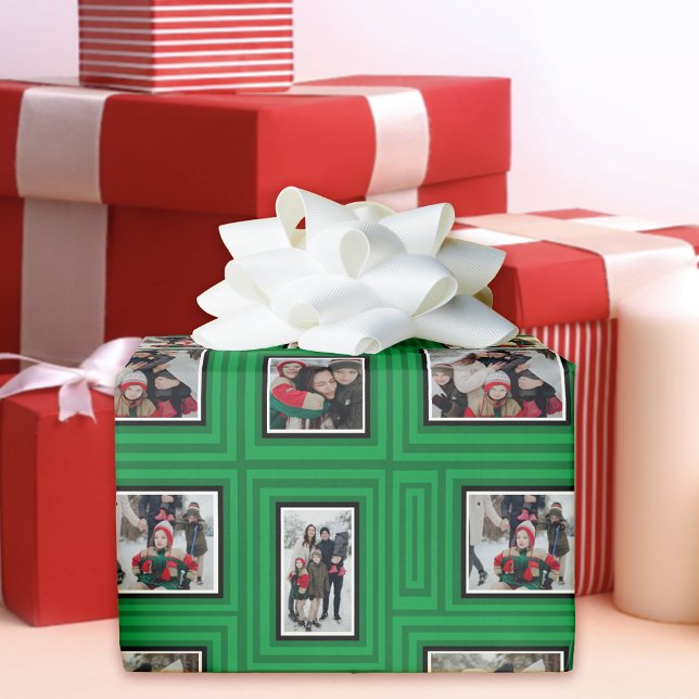 Christmas Green Photo Wrapping Paper  (Creator Uploaded)