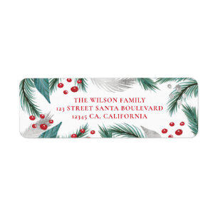 Christmas green red pine mistletoe silver return