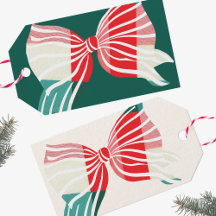 Christmas Green & Red Plaid Tied With Bow Holiday