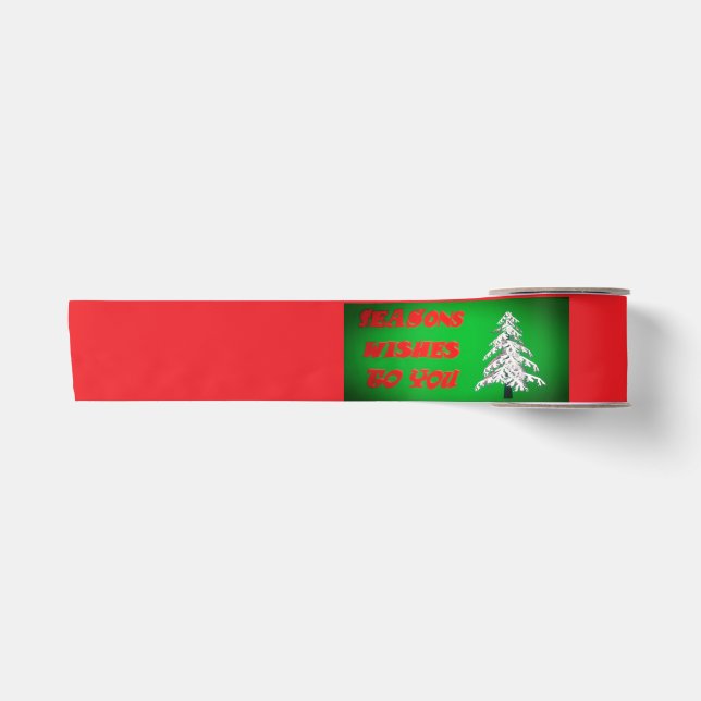  CHRISTMAS GREEN  SATIN RIBBON (Front)