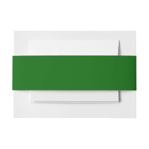 Christmas Green Solid Colour Invitation Belly Band