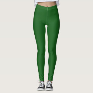 Christmas Green solid colour Leggings