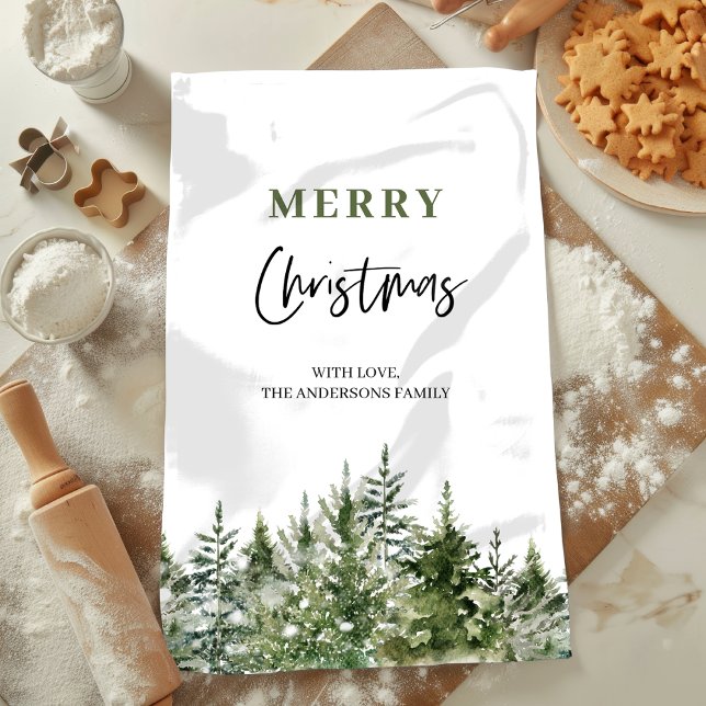 Christmas Green Tree | Merry Christmas Kitchen Towel (Creator Uploaded)