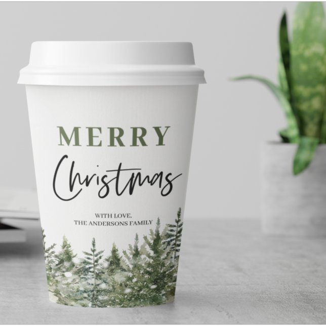 Christmas Green Tree | Merry Christmas Paper Cups (Creator Uploaded)