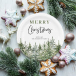 Christmas Green Tree | Merry Christmas Paper Plate<br><div class="desc">Christmas Green Tree | Merry Christmas</div>