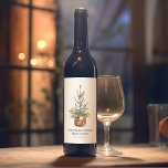 Christmas Green Tree | Merry Christmas Wine Label<br><div class="desc">Looking for a special gift this holiday season? Our Vintage Christmas Tree product is an ideal choice. It's perfect for friends, family, coworkers, or anyone who appreciates the beauty of the past during the holiday season. Create a meaningful and personalized gift that will be cherished forever. Spread the warmth and...</div>