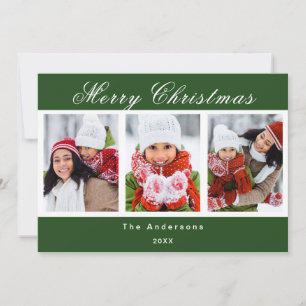 Christmas green white photo modern