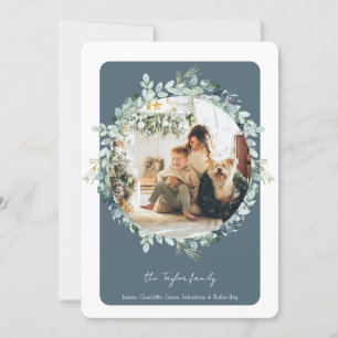 Christmas Green Winter Foliage Photo Template