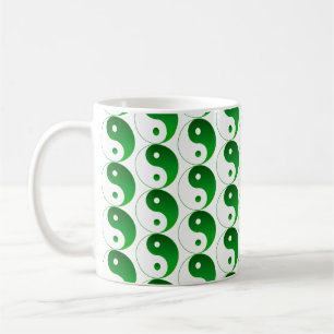 Christmas Green Yin & Yang Pattern Coffee Mug