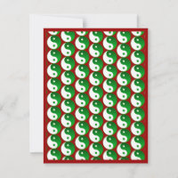 Christmas Green Yin & Yang Pattern