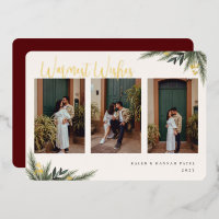 Christmas Greenery Berry Frame Photo Collage