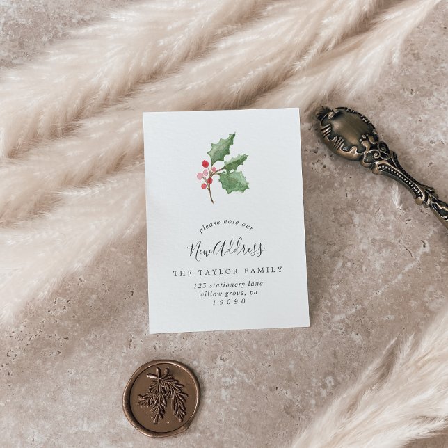 Christmas Greenery Change of Address Insert Card (Creator Uploaded)
