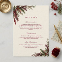 Christmas Greenery Holiday Wedding Details