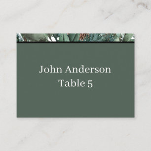 Christmas Greenery Place Card