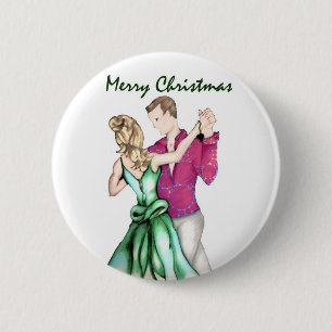 Christmas Greeting 2 Inch Round Button