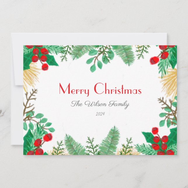 Christmas Greeting Card 2024 for Family, Friends (Front)