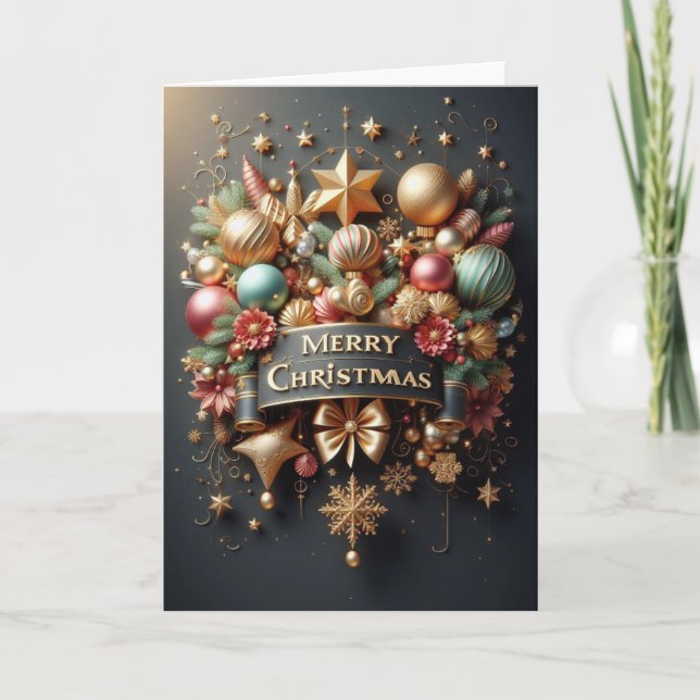 Christmas Greeting Card - "A Sparkling Noë" (Front)