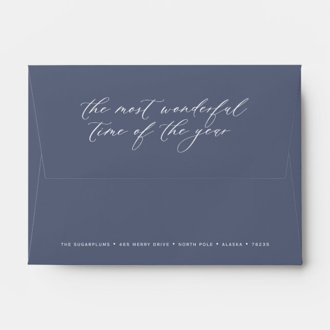 Christmas Greeting Card Envelope Holiday Mailing (Back (Top Flap))