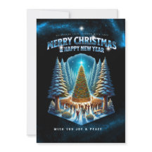 christmas Greeting Card , Flat Holiday Card