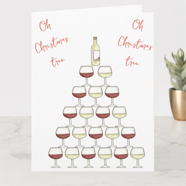 Christmas greeting card for wine drinker (Small Plant)