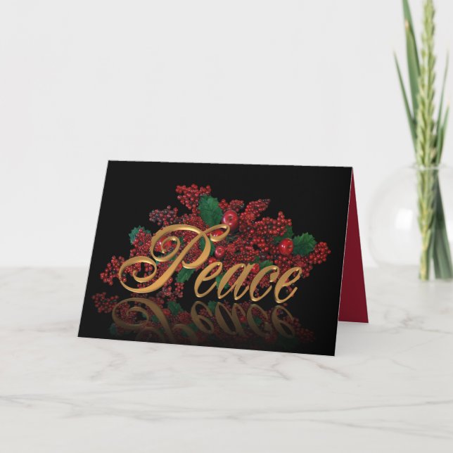 Christmas greeting card PEACE (Front)