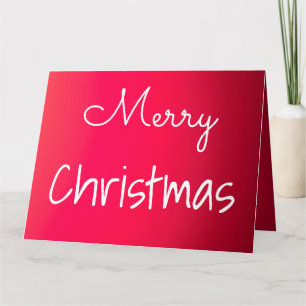 Christmas Greeting Card Pink To Barn Red