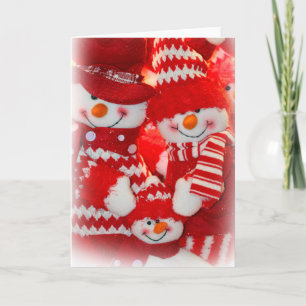 Christmas Greeting Card/Snowman Family Holiday Card
