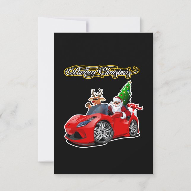Christmas Greeting Card with Christmas lettering (Front)