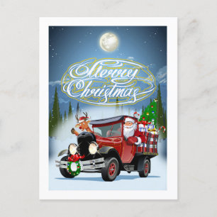 Christmas Greeting Card with Christmas lettering