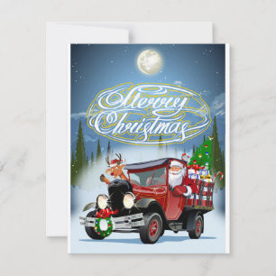 Christmas Greeting Card with Christmas lettering