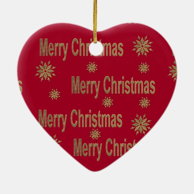 Christmas greeting ceramic ornament (Back)