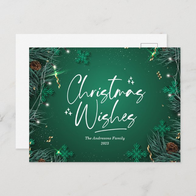 Christmas Greeting, Christmas Cards 2023 Postcard (Front/Back)